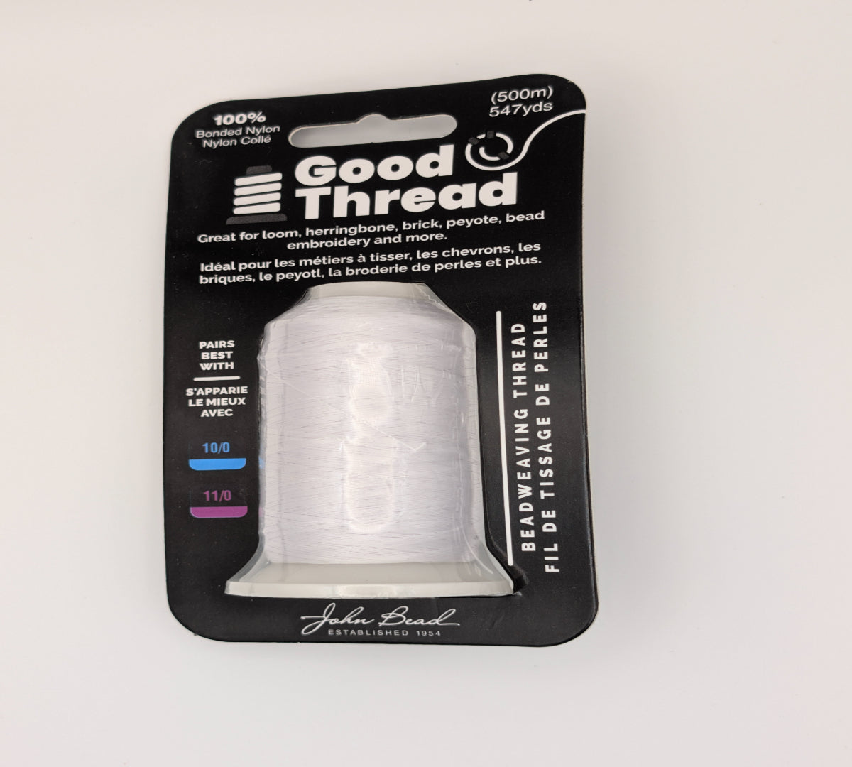 Beading needles with thread