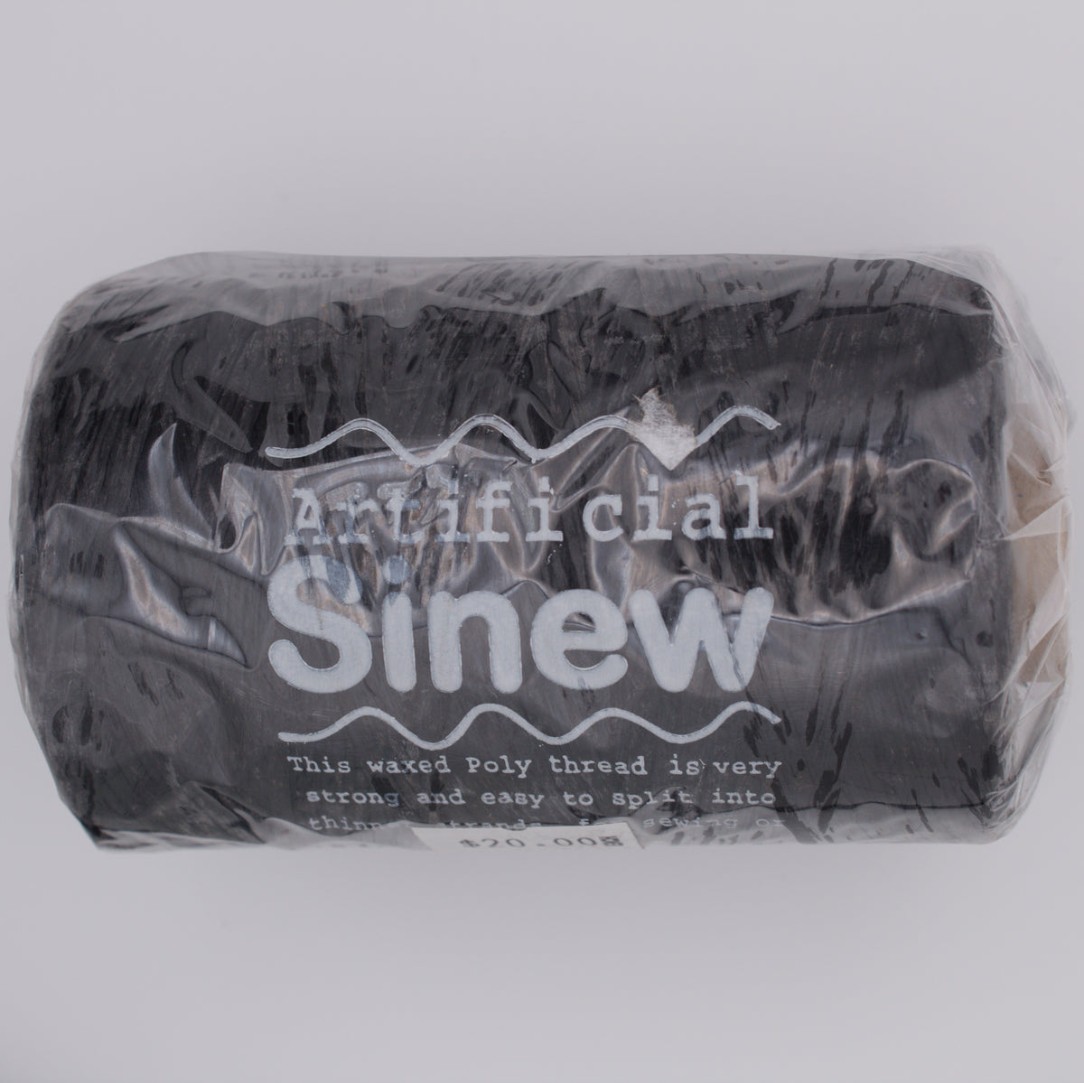 Waxed Polyester Sinew Black 1/2lb Spool