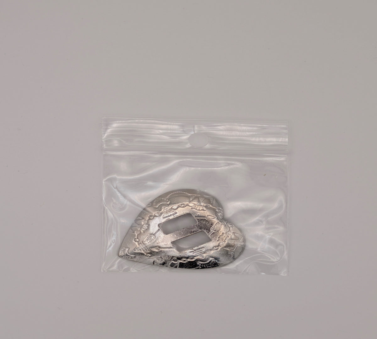 34mm Nickel Heart Concho