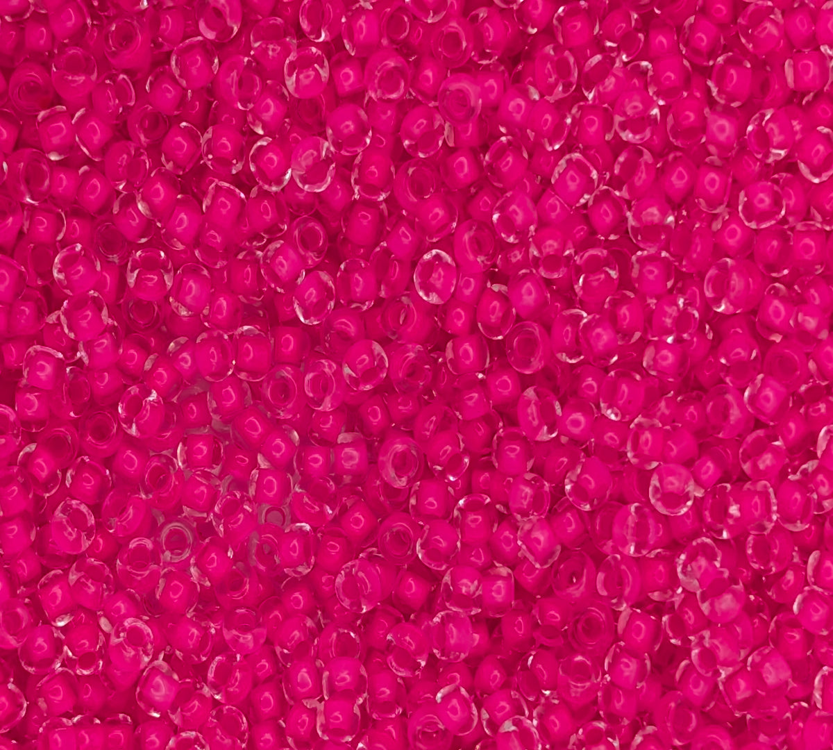 10/0 Czech Seed Bead - Crystal Neon Pink
