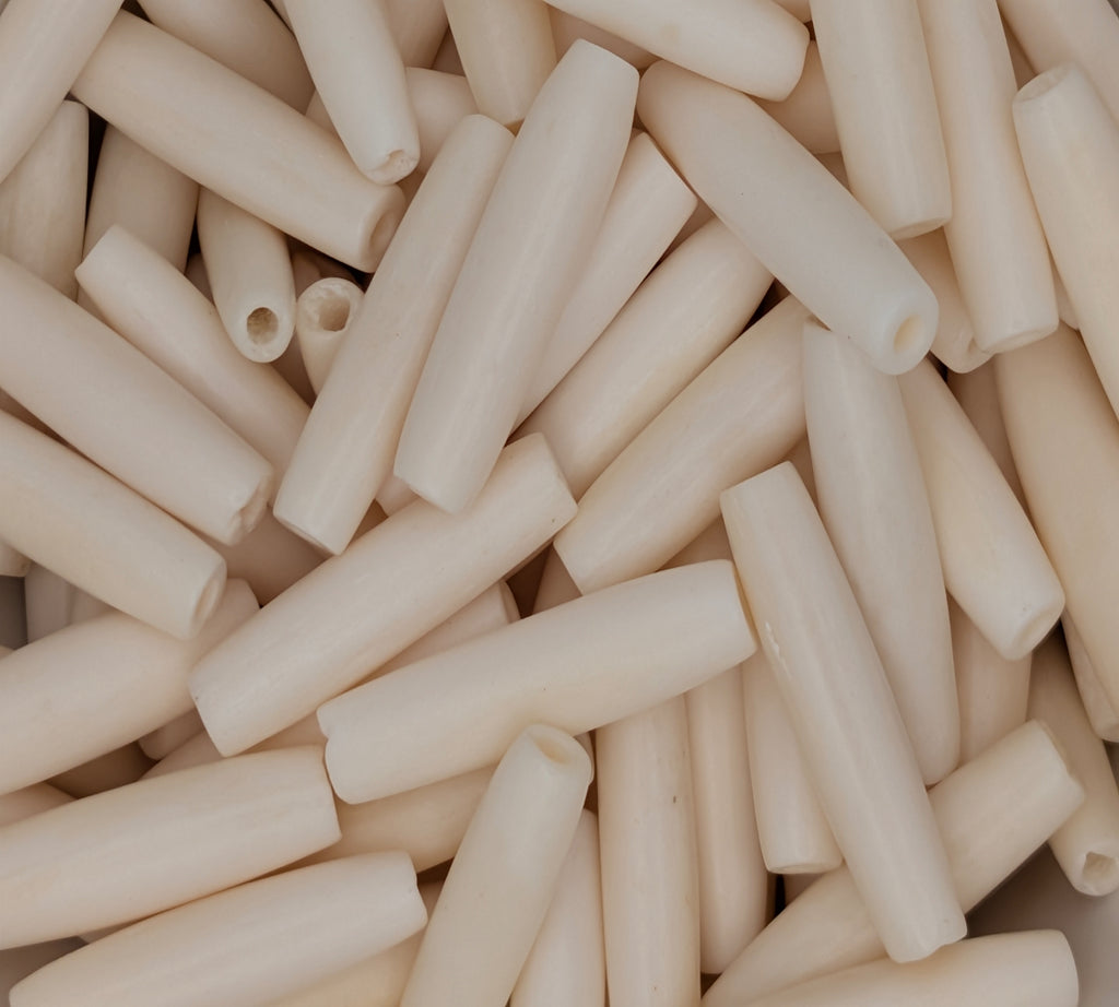 1" White Cow Bone Pipes