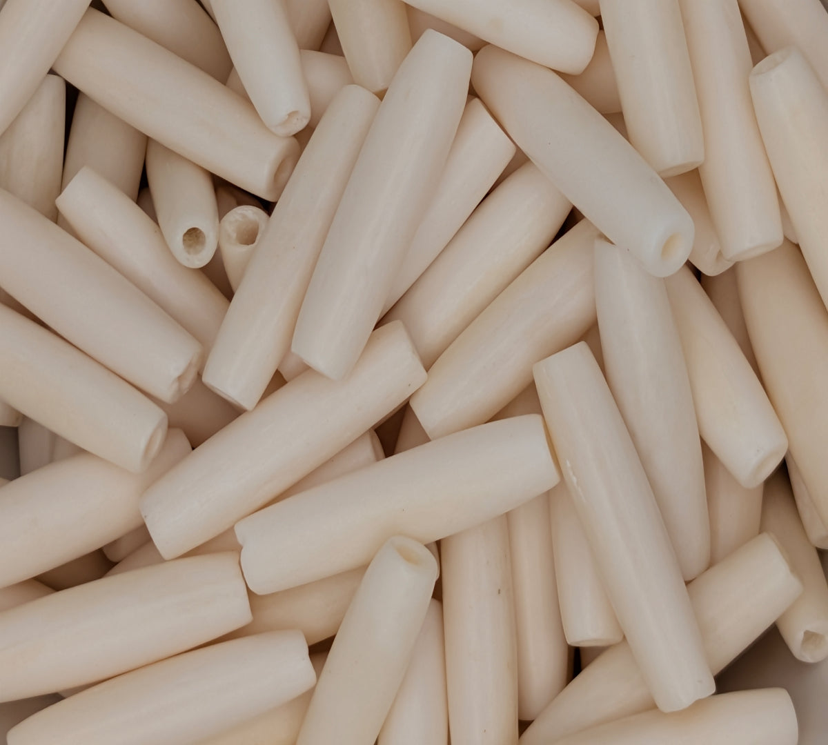 1" White Cow Bone Pipes