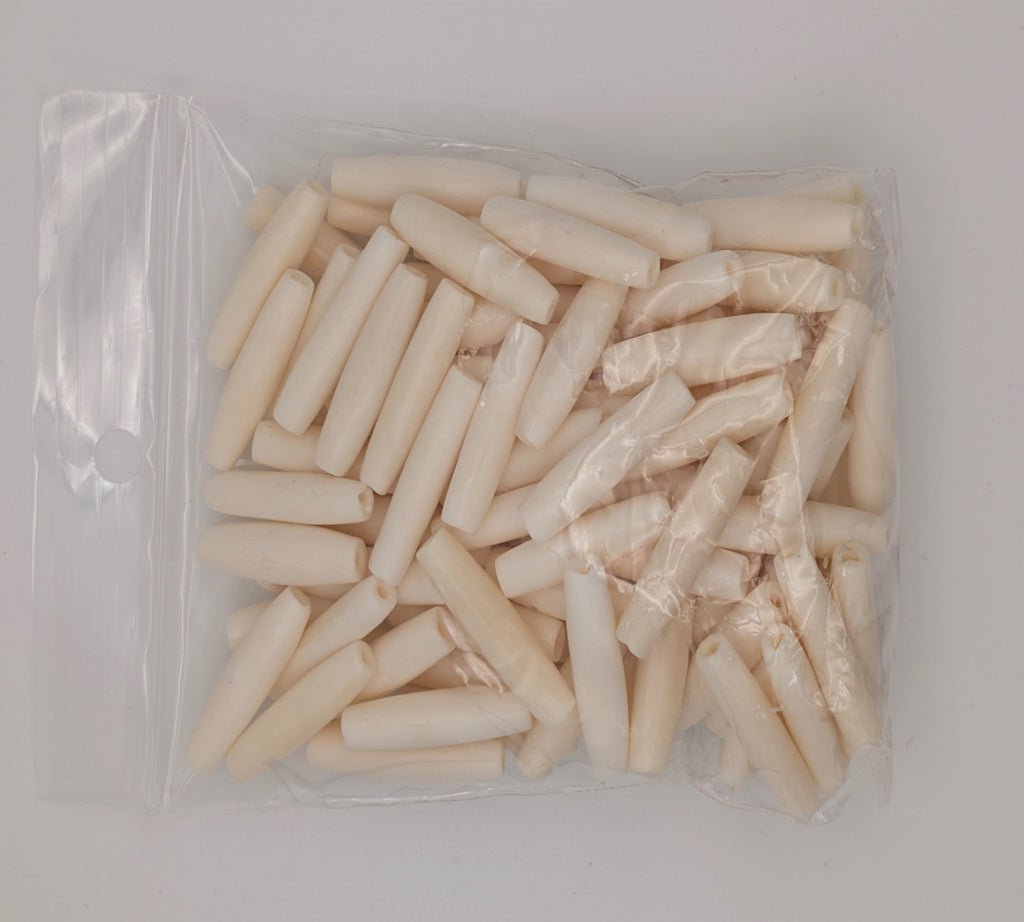 1" White Cow Bone Pipes