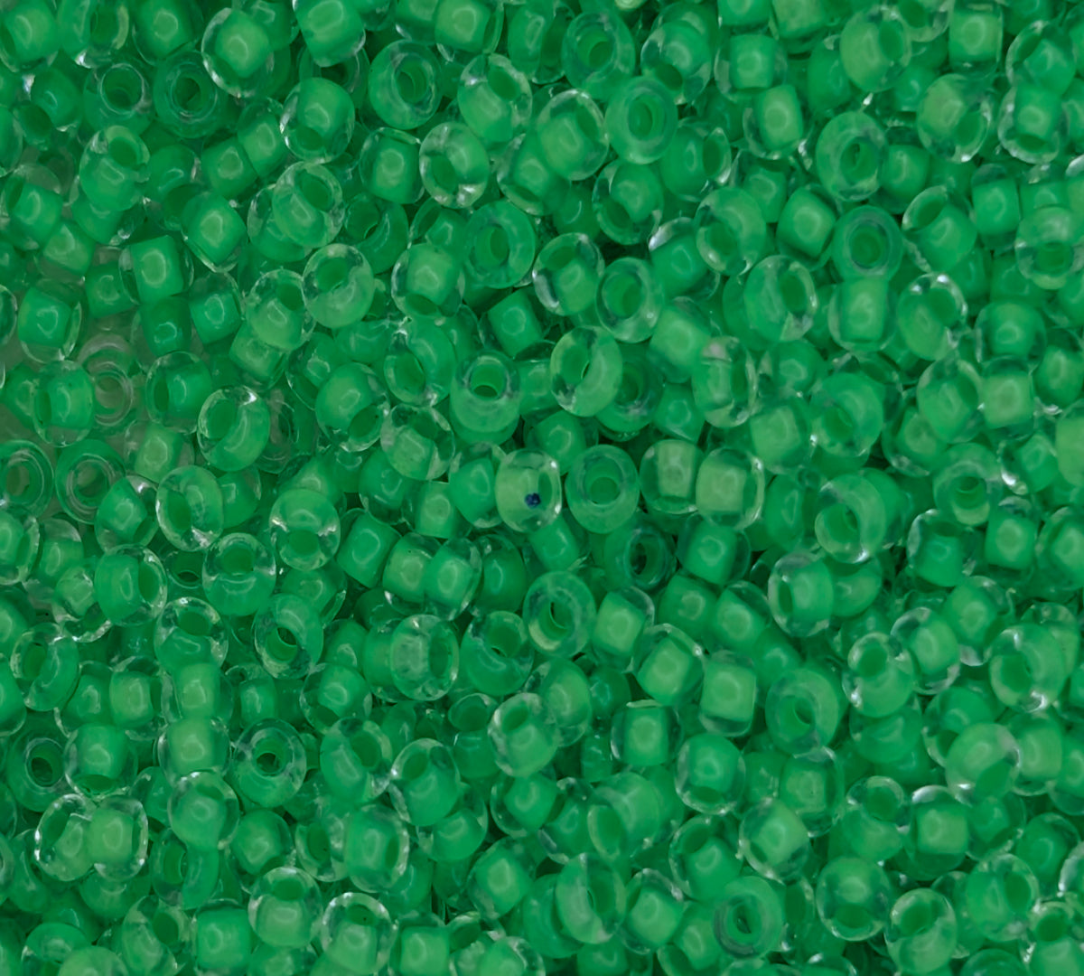 10/0 Czech Seed Bead - Crystal Neon Green