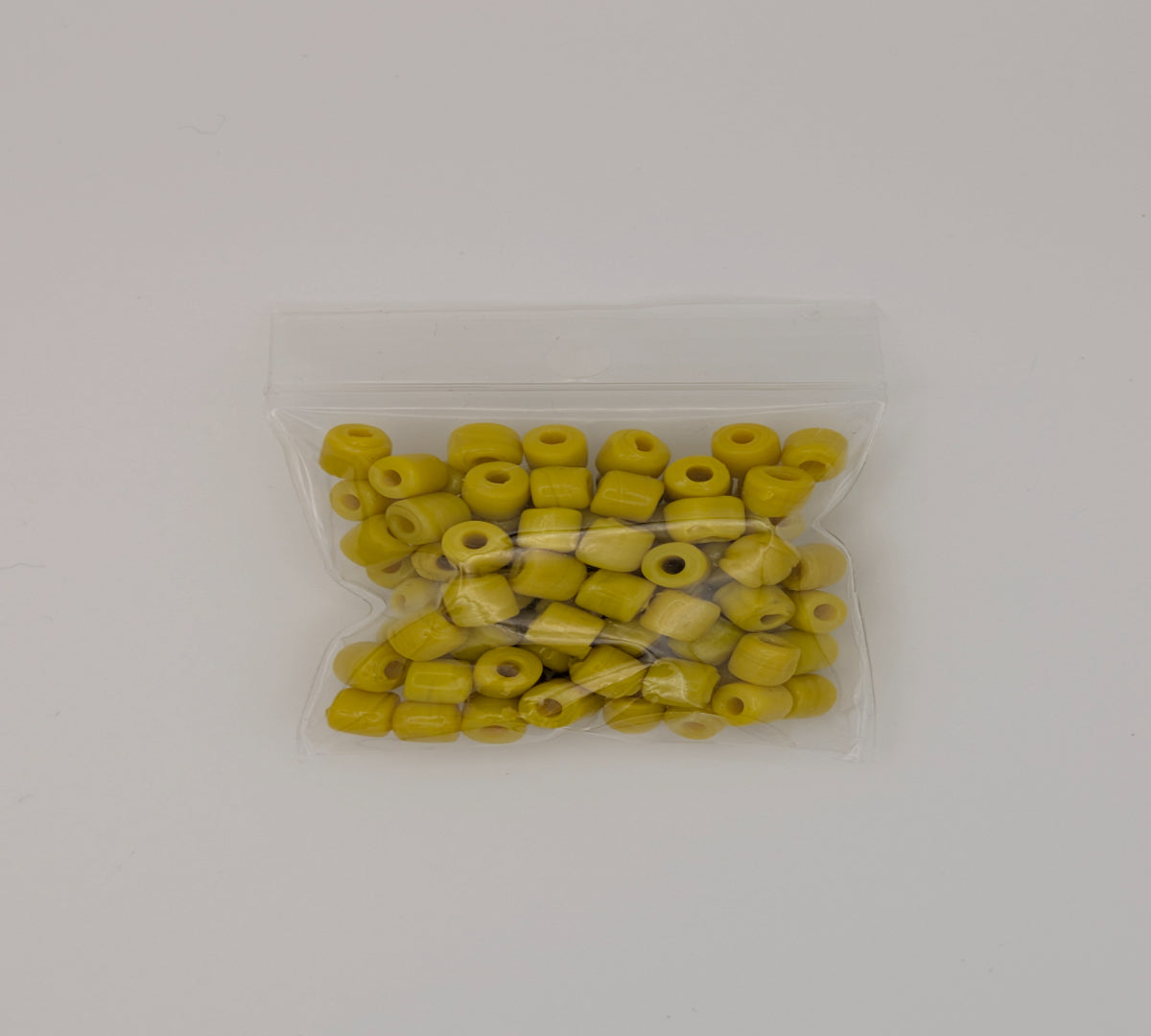 Tile Bead - Opaque Yellow