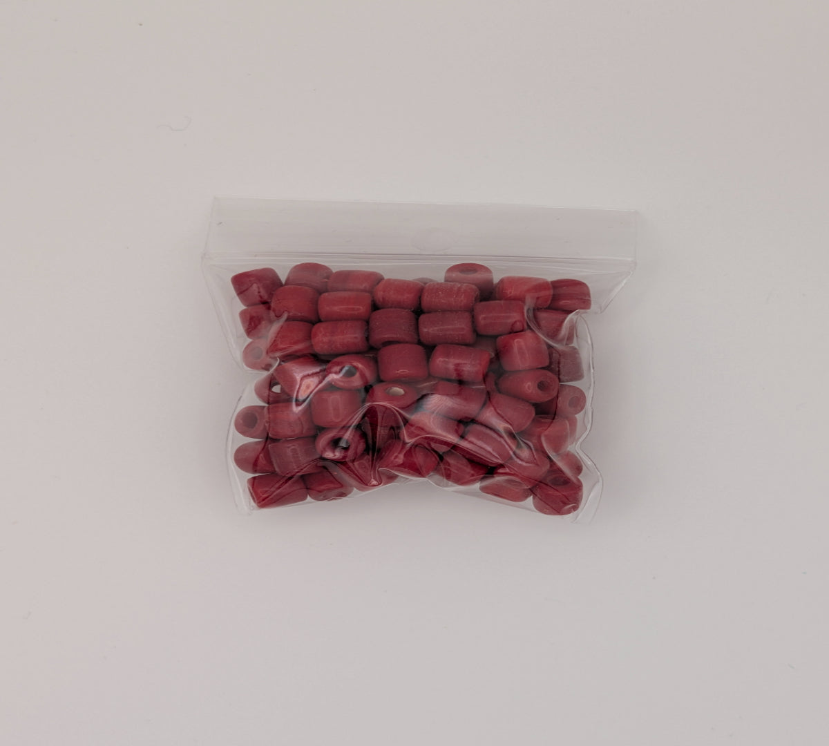 Tile Bead - Opaque Red