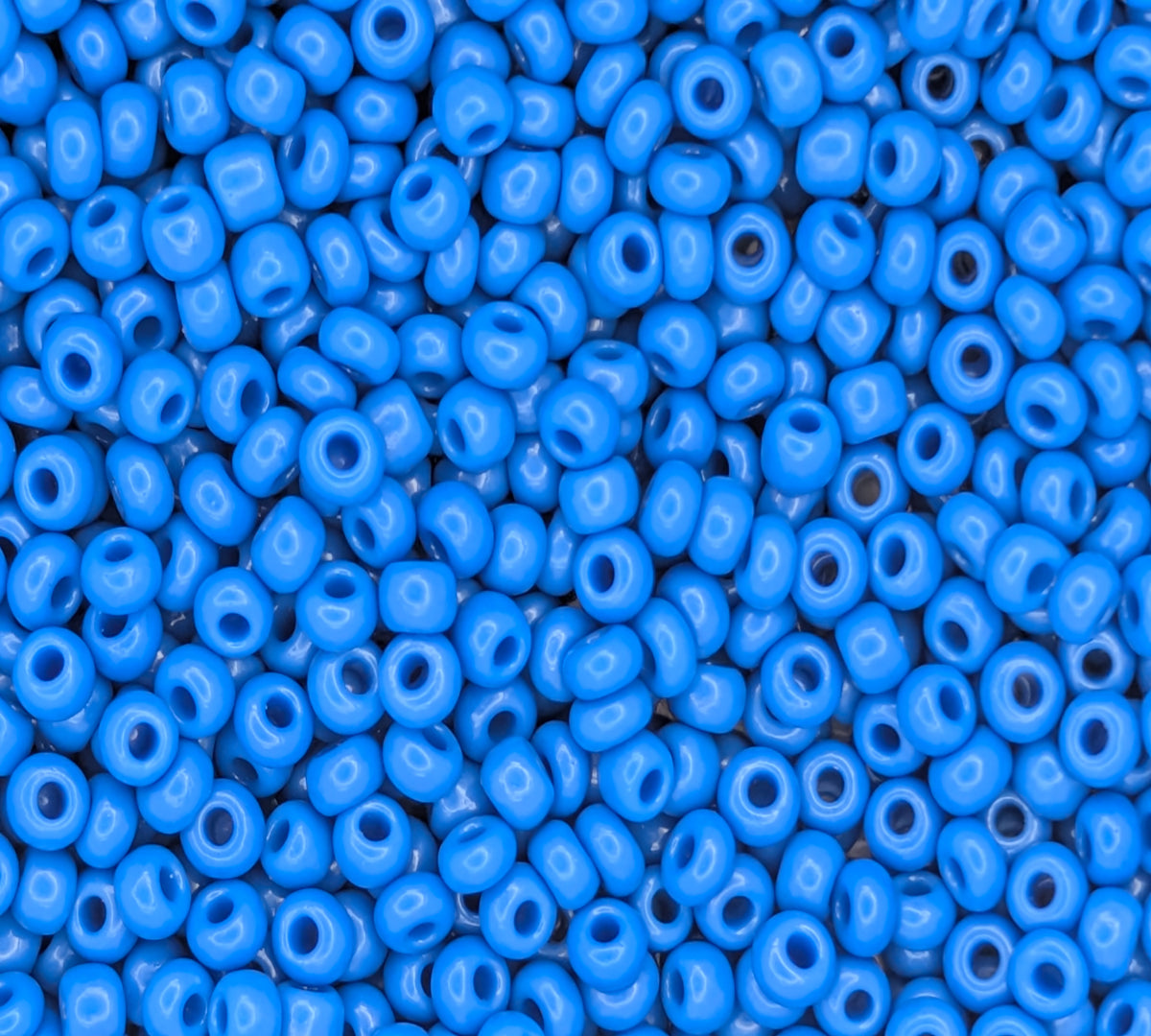 10/0 Czech Seed Bead - Opaque Medium Blue