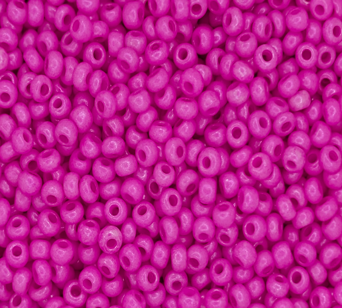 10/0 Czech Seed Bead - Opaque Hot Pink