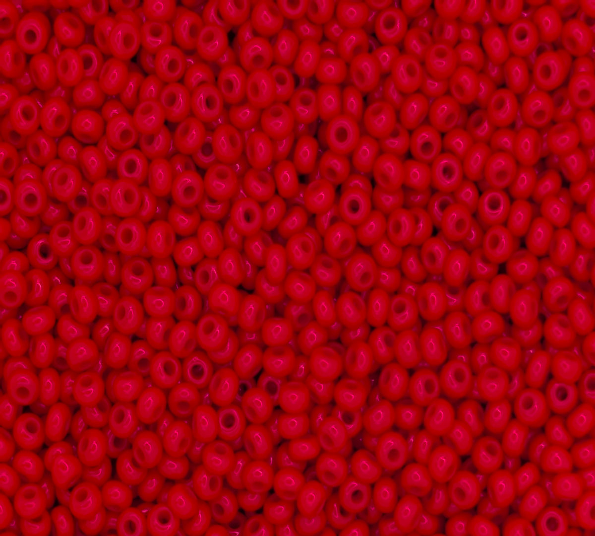 10/0 Czech Seed Bead - Opaque Medium Red