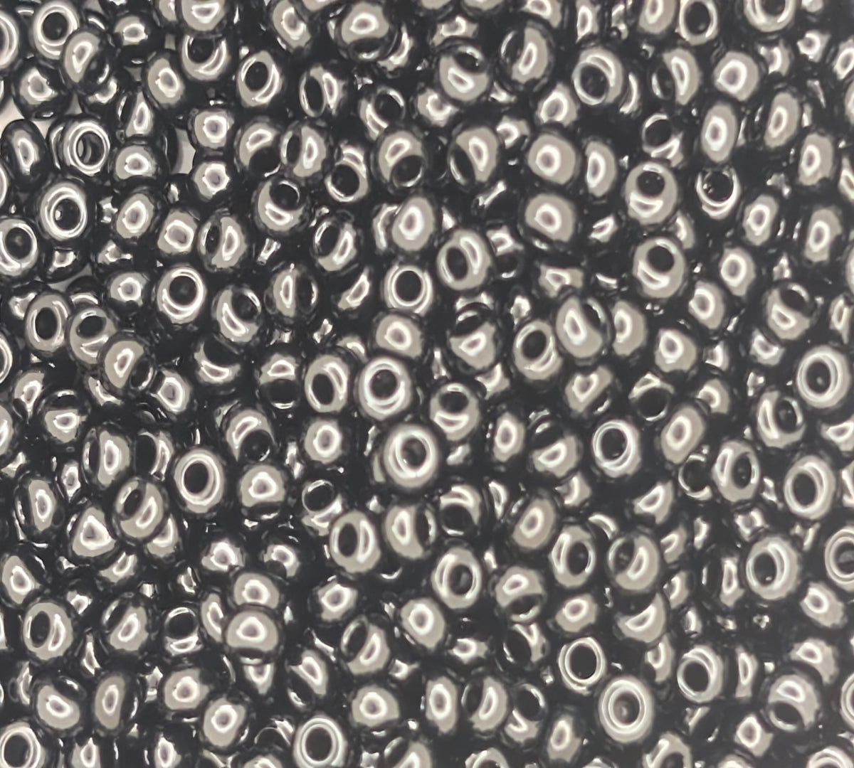 10/0 Czech Seed Bead - Opaque Black